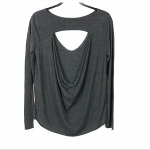 NWT Chaser Long Sleeve Keyhole Draped Back Top Medium